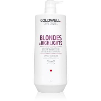 Goldwell Dualsenses Blondes & Highlights balsam pentru păr blond neutralizeaza tonurile de galben 1000 ml