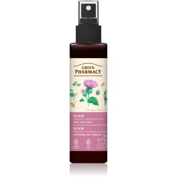 Green Pharmacy Burdock & Wheat proteins Elixir tratament pentru îngrijirea părului fără clătire impotriva caderii parului 150 ml