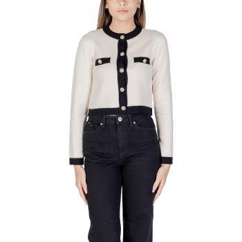 Vero Moda  VMSABA SHORT LS GOLD BUTTON CARD GA 10314209  Vesty bez rukávov/Cardigany Biela