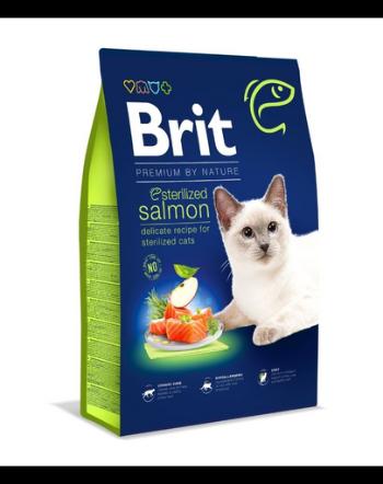 BRIT Cat Premium by Nature Sterilised salmon Hrana uscata pentru pisici sterlizate, cu somon 8 kg