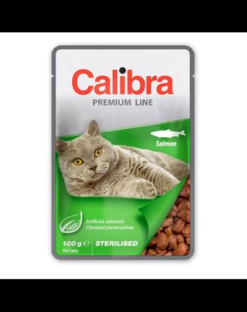 CALIBRA Cat Premium Line Sterilised Salmon 100 g hrana pentru pisici adulte sterilizate, cu somon