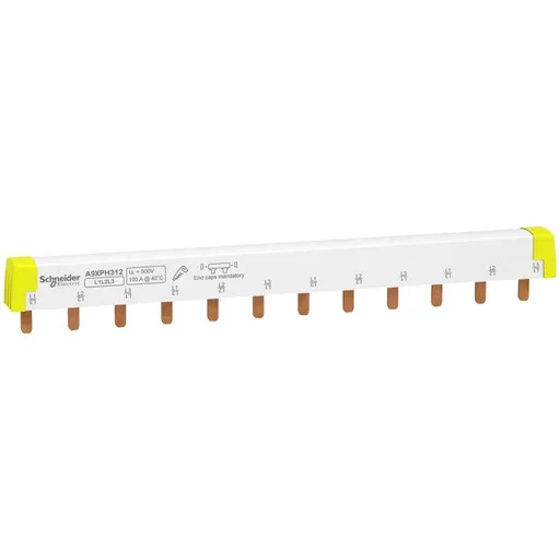 Pieptene ( busbar ) 3P inclinare 18mm, 12 Module, 100A Schneider A9XPH312