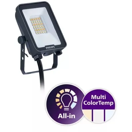 Proiector Ledinaire All-in, 20 W, 2200 lm, 2400 lm, 3000 K, 4000 K, 6500 K, CRI80, Simetric, IP65 Philips 8720169736023