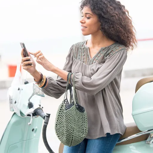 Bluză Macramé cu mâneci 3/4