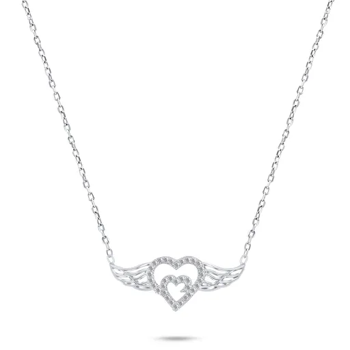 Brilio Silver Colier de argint de design cu zirconi NCL47W
