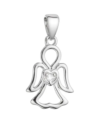 Evolution Group - Pavona Pandantiv din argint Înger cu zircon transparent 14031.1