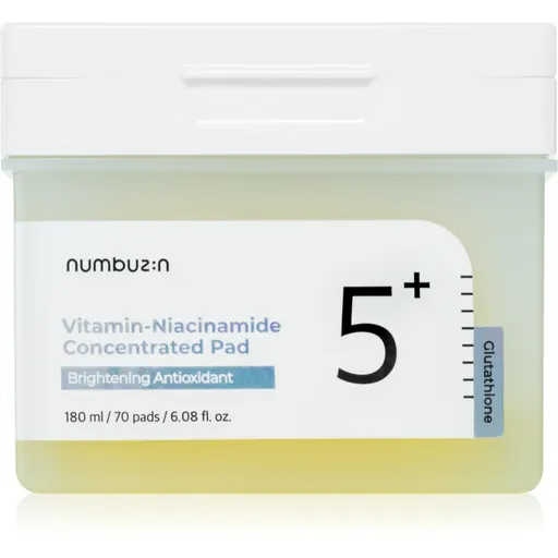 Numbuzin No. 5 Glutathione Vitamin Concentrated Toner Pad dischete de tonifiere pentru luminozitate si hidratare 70 buc