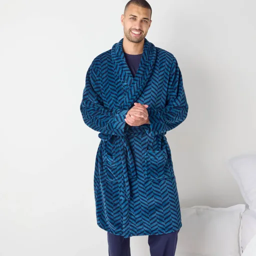 Halat de baie moale cu guler șal