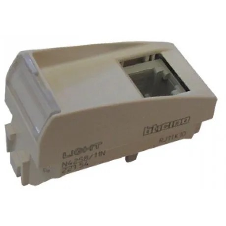 Priza RJ11 1 modul Living Light Bticino N4258/11N, alb