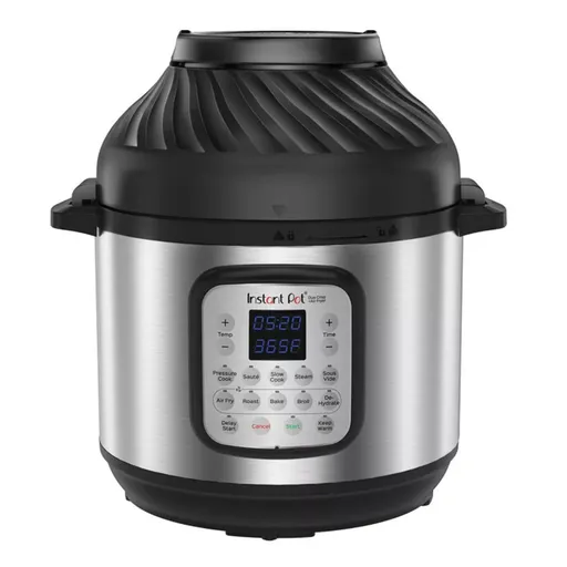 Instant Pot Duo Crisp + Air Fryer 140004201, 1500 W, 8 L, 11 programe, coș Air Fryer, EvenCrisp, Inox