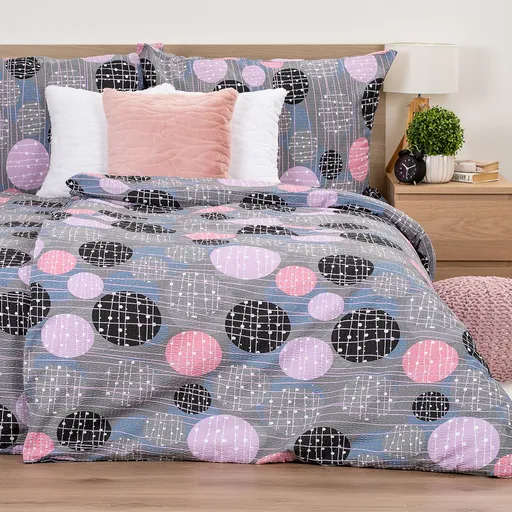 Lenjerie de pat din crep 4Home Pink illusion, 140 x 220 cm, 70 x 90 cm