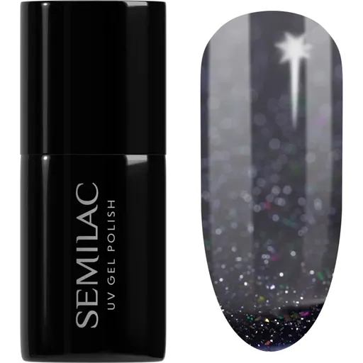 Semilac UV Hybrid Winter Collection unghii cu gel folosind UV / lampă cu LED culoare 611 Violet Night 7 ml