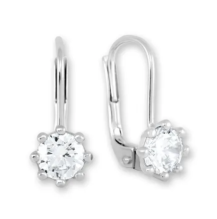 Soliter Cercei din aur alb cu cristale 236 001 00771 07