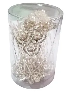 Ace Coc Trandafir cu Strasuri si Perla, Set 10