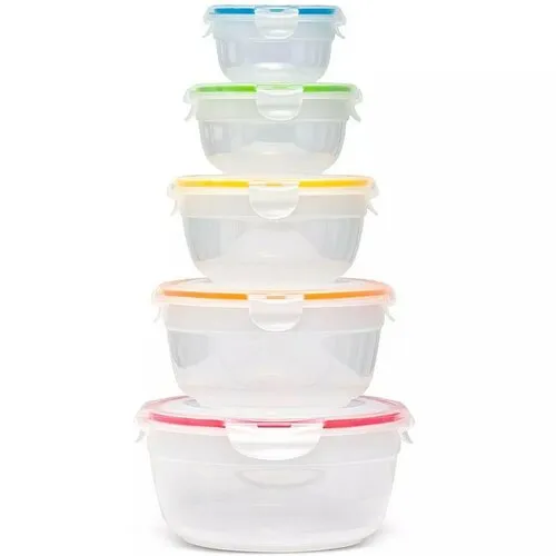 LOCKnLOCK Set de recipiente pentru alimente Lockrotunde, 5 buc.