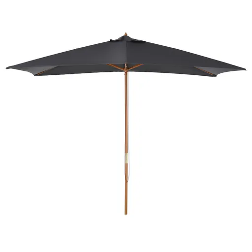Outsunny Umbrelă de Grădină cu Frânghie și Orificii de Ventilație,  2.95x2x2.55 m, Gri Închis | Aosom Romania