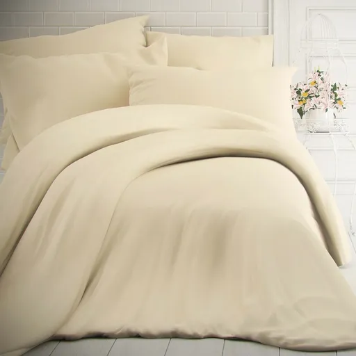 Kvalitex Lenjerie de pat din bumbac, crem, 140 x 200 cm, 70 x 90 cm, 140 x 200 cm, 70 x 90 cm