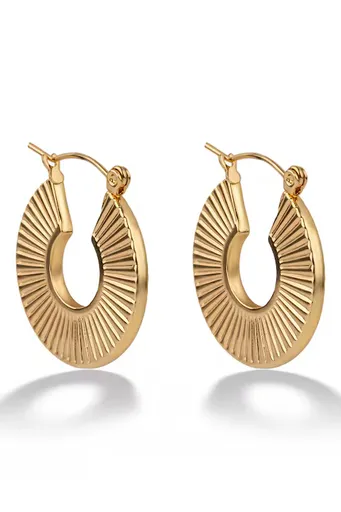 Emily Westwood Cercei rotunzi placați cu aur din oțel Opaline EWE250197G