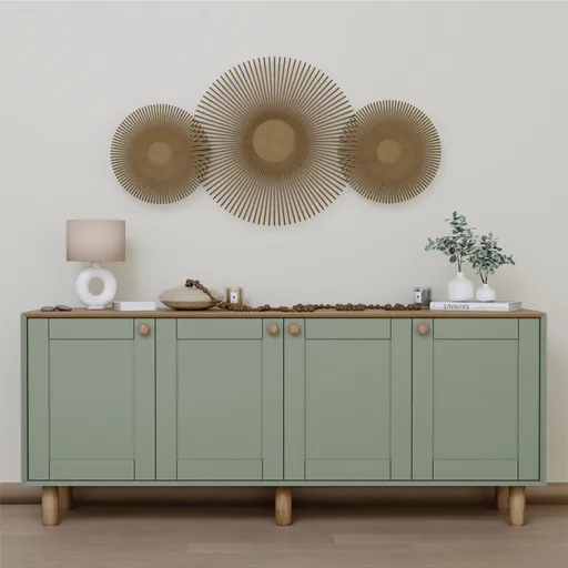 Consola, Hanah Home, Bohemian 1600-82, 180x75x40 cm, Verde