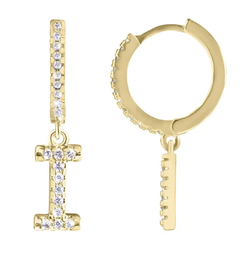 Troli Cercel singular rotund placat cu aur