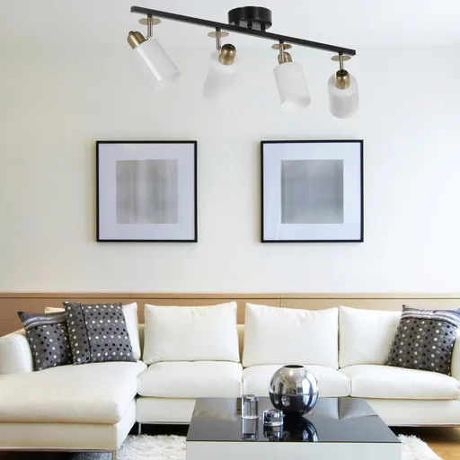 Lustra, Opviq, 534LUN3764, Alb/Negru