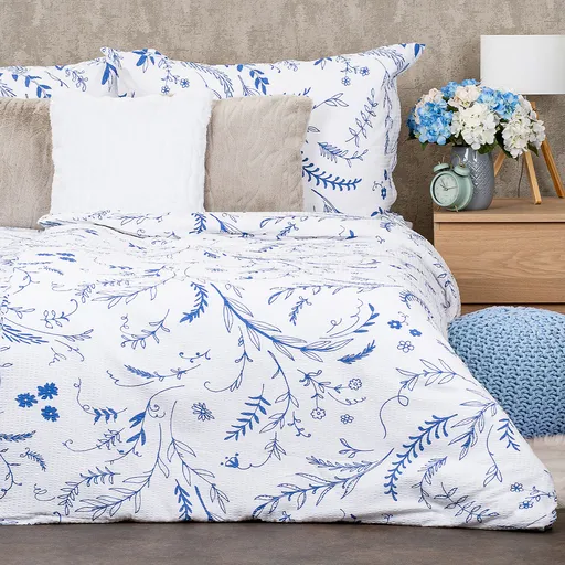 Lenjerie de pat bumbac creponat 4Home Wildflowers, 140 x 220 cm, 70 x 90 cm