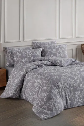 Lenjerie de pat dubla, L'essentiel Maison, Marcel, Gri