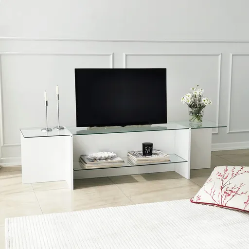 Comoda TV, Hanah Home, Escape TV, 158x40x35 cm, Alb
