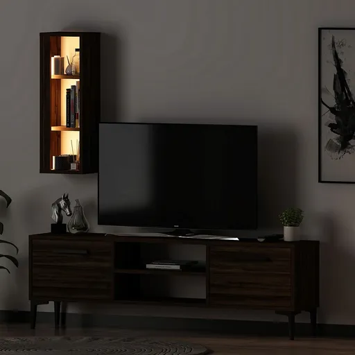 Comoda TV, Hanah Home, Bien, 150x48x29.6 cm, Maro