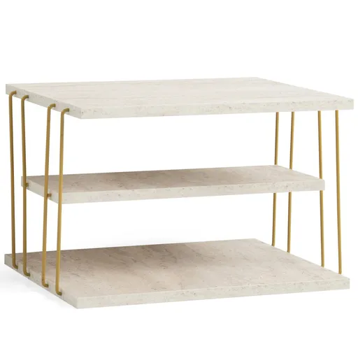 Măsuță Lifon Gold Travertine, auriu