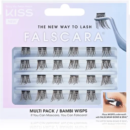KISS Falscara Wisp mănunchiuri de gene individuale autoadezive Bambi 24 buc