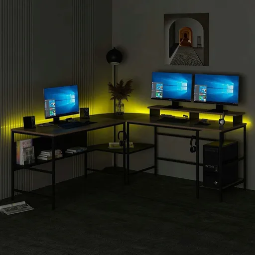 Birou, Hanah Home, Greta RGB, Dore / Negru