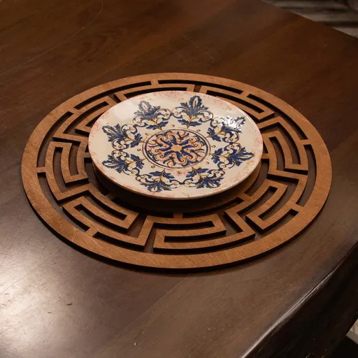 Set de covorașe de masă din lemn, Hermia, 790PYN1154, Dimensiune: 36 x 36 cm (6 bucăți), Maro