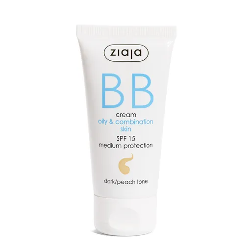 Ziaja BB cremă pentru ten gras și mixt SPF 15 Dark/Peach Tone (BB Cream) 50 ml