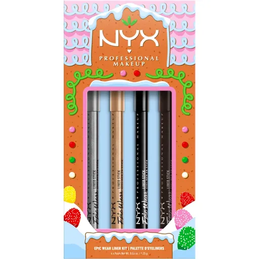 NYX Professional Makeup Gingerbaddie Land Epic Liner set cadou pentru ochi