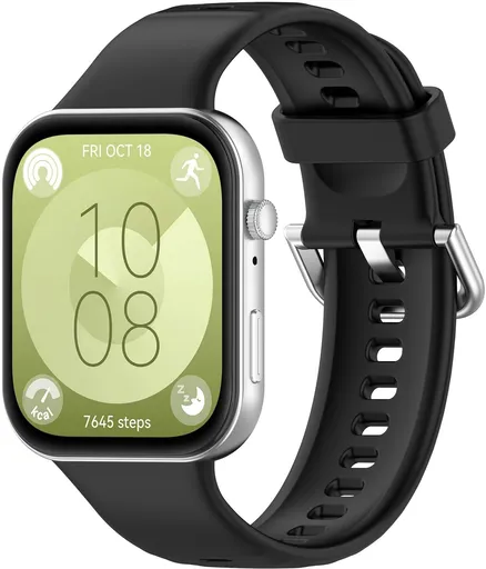 4wrist Curea din silicon pentru Huawei Fit 3 - Black