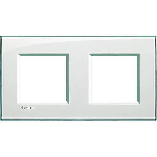 Rama ornament 2 posturi ( 2x2P ) Bticino Living Light LNA4802M2KA, aquamarine