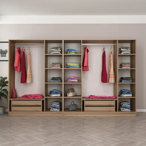 Dulap pentru haine, Hanah Home, Kale, 315x190x52 cm, Dore