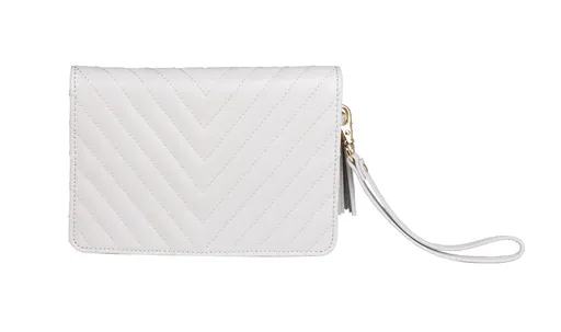 Friedrich Lederwaren Cutie alb-gri de călătorie pentru bijuterii Aurora 27039-1