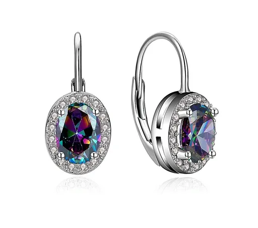 MOISS Cercei eleganți din argint cu zircon colorat E0000737