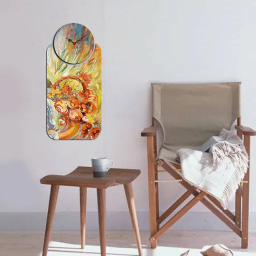 Ceas de perete, YMS-03, Dimensiune: 68 x 32 cm, Multicolor