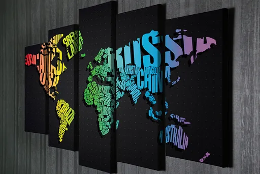 Tablou decorativ, BC61, 70 x 20 cm, Multicolor