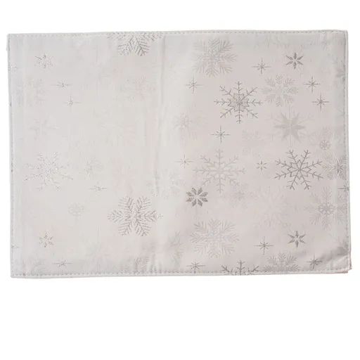 Napron de masă de Crăciun impermeabil Fulgi argintii, 32 x 45 cm