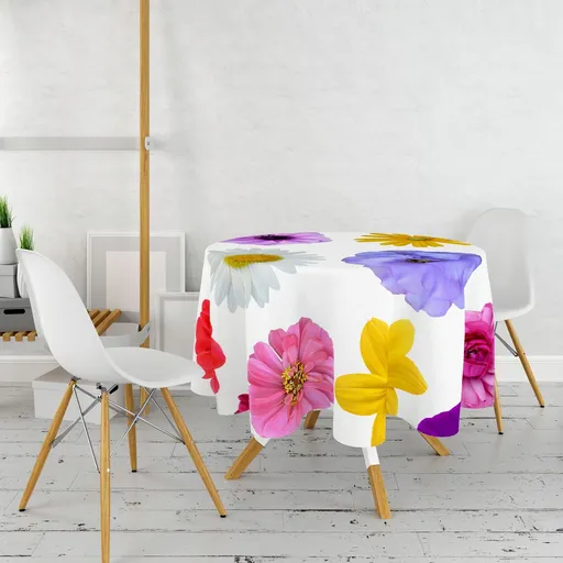 Fata de masa, Hermia, 994PRL1123, Diametru: 160 cm, Multicolor