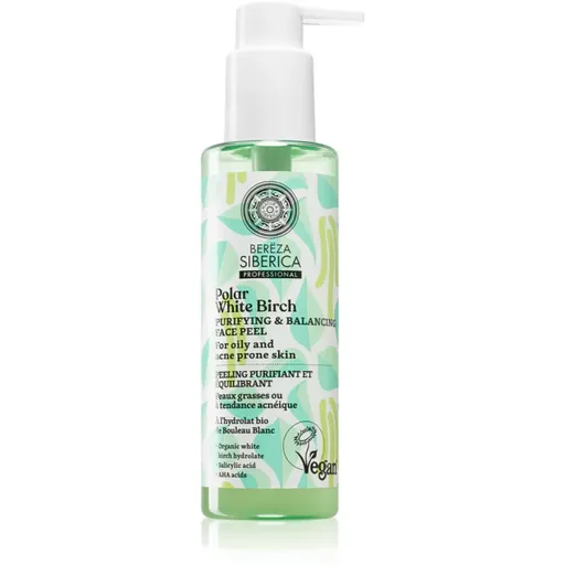 Natura Siberica Polar White Birch gel exfoliant de curatare pentru ten gras si problematic 145 ml