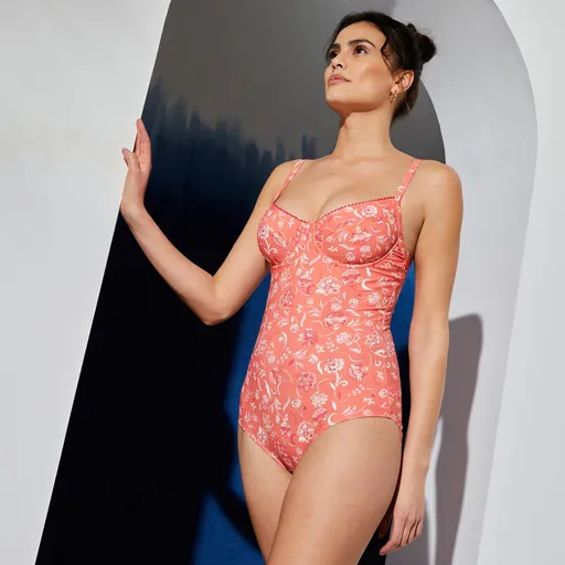 Costum de baie dintr-o bucată cu imprimeu Uvita, cu bretele