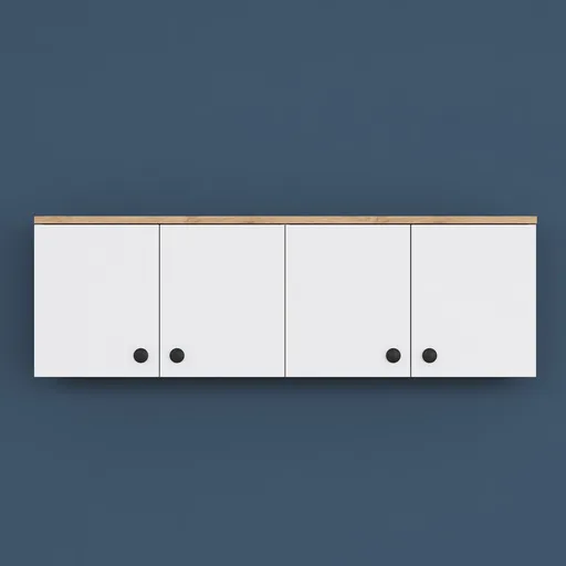 Dulap de perete, Hanah Home, EA143, 119.6x43.6x37.5 cm, Nuc/Alb