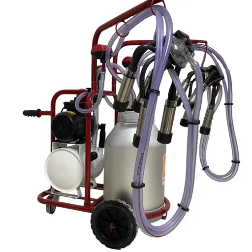 Aparat de muls vaci, 2 posturi, 1 bidon 40L aluminiu, pahare inox, 250l/min, 550W