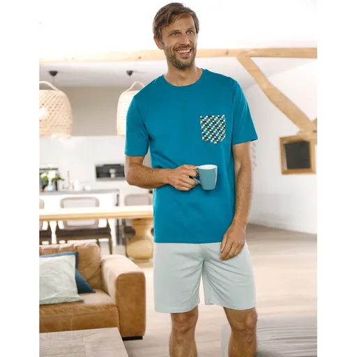 Pantaloni scurți de pijama în culori uni, gri