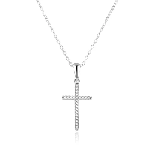 Agato Colier din argint, Cruciuliță AGS1595/47 (lanț, pandantiv)
